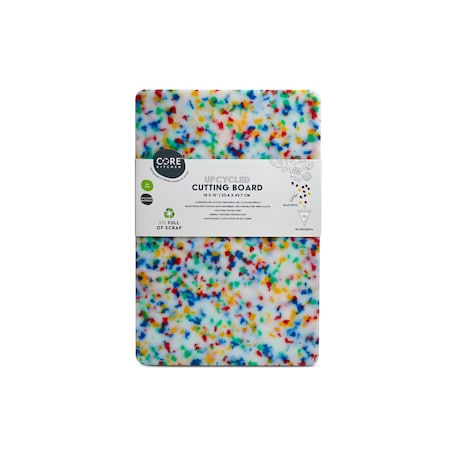 Core Kitchen Recycled Plastic Cutting Board L with Non-Slip Footing - Confetti 46358
